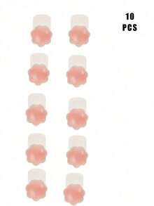 2-10pcs Silicone Breast Lift Tape, Adhesive Nipple Cover Pasties, Reusable Invisible Bra Strapless Backless Bra Petals For Low-Cut Dresses, Weddings, Parties, Prom - Round/flower-shaped Silicone Lifting - View 11