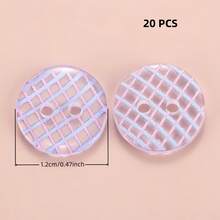 10/20/30/45/60 PCS 1.2cm Creative Cartoon Colorful Transparent Round Two-Hole All-Season Buttons, Suitable For Clothing Accessories, Dresses, Jackets, Shirts, Sweaters DIY Accessories, Dolls, Phone Case Decorations - Colorful Round - View 32