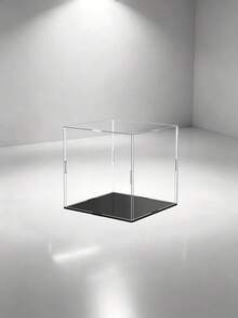 Transparent Acrylic Collectibles And Action Figure Display Box, Dust-Proof Display Case With Black Base (Multiple Sizes), Toy Storage Box Organizer, Home Decor, Desk Accessory And Room Decoration, Ideal Gift For Men - Black - View 3