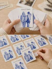 Customized Sketch Portrait Playing Cards, Personalized Name And Text Cards. Unique Souvenirs, Suitable For Giving To Close Friends Or Family Members. They Are Ideal Gifts For Birthdays, Anniversaries, Holidays, And For Preserving Precious Memories. - Multicolor - View 10