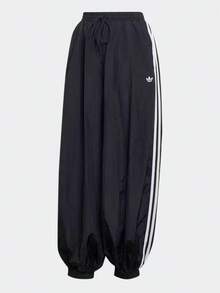 Adidas Women's New Loose Woven Sports Pants - Black and White - View 6
