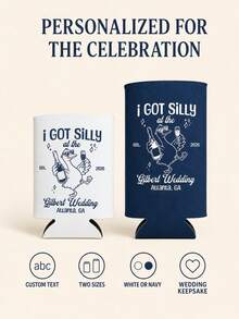 Personalized Funny Goose Wedding Drink Sleeve, Customized Beverage Cooler Sleeve, Suitable For Reception, Fun Groom & Bride Party Favors And Guest Souvenirs - Multicolor - View 6