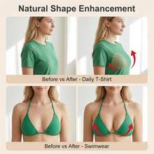 10pcs/2pcs Bra Pads, Swimsuit Inserts, Adhesive, Skin-Friendly, Comfortable, Easy To Use, Washable, Detachable And Reusable, Suitable For Backless, Low-Waist Dresses, Swimwear And Other Outfits, Beautifully Shape The Bust Line. Can Be Adjusted In Size With Scissors, Suitable For Any Clothing - Multicolor - View 8