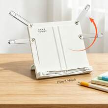 1pc Small Foldable Book Stand, Multi-Function Reading Holder, Universal Phone And Tablet Support Stand, Student Back To School Office Desktop Supplies - 1pc - View 10