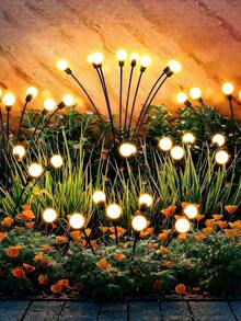 10入 LED 太陽能螢火蟲地燈，戶外防水 IP65 花園小徑裝飾燈，適用於庭院、露台、露營、節慶、婚禮、居家、假日裝飾、齋月 - 螢火蟲 - 查看 6