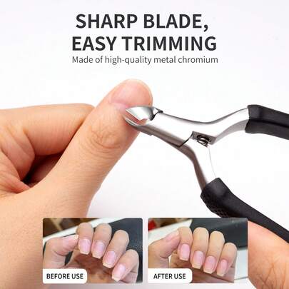 1 pieza Cortaúñas para cutículas en forma de T con boca redonda, alicates para eliminar piel muerta y espinas, herramientas de cuidado de cutículas para uñas