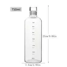 Clear Water Bottle With Time Stamp, Water Tracker, Tracking Bottle Features Silicone Screw Cap And Slim Shape, Suitable For Office, Gym, Cafe, Juicing And Commuting. - Clear - View 10