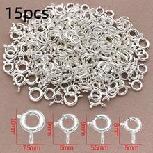 5/15/30pcs 18K Gold Plated Spring Clasp Brass Round Open Ring Jewelry Connector Clasp Suitable For Bracelet Necklace Jewelry DIY - Multicolor - View 18