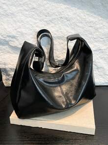 Hevel,Fashionable Large Capacity Shoulder Tote Bag For Women, Design,Black Bag,Bags For Woman - Black - View 3