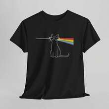 Dark Side Of The Meow Cat T-Shirt:  Inspired Funny Tee - 黑色的 - 查看 1