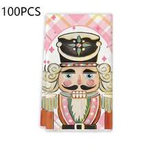 1/2 Set Of Kitchen Towels With Nutcracker And Diamond Square Pattern Design, Durable Indoor And Outdoor Holiday Towels Suitable For Kitchen, Restaurant, And Christmas Party Decoration, Holiday Themes, And Home Decor. - Multicolor - View 12
