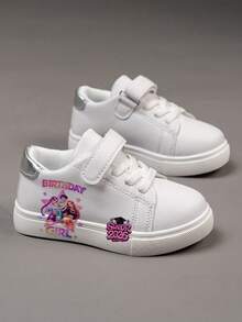 1 par de zapatos baratos y de moda, zapatos deportivos casuales para niños, zapatos de baloncesto duraderos, adecuados para uso diario y actividades al aire libre, regalo de Navidad, zapatos para juegos al aire libre, zapatos con diseño divertido, zapatos con estampado de dibujos animados, zapatos de tela transpirable, zapatos con suela flexible, zapatos deportivos para niños, zapatos deportivos, regalo de vacaciones, 2D plano - Plateado - Ver 4