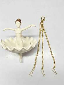 1pc Decorative Ballet Hanging Planter, Chain-Style Lightweight Succulent Plant Pot, Suitable For Garden, Balcony And Dining Space Decoration, Perfect As Back To School, Halloween And Christmas Gift - Multicolor - View 9