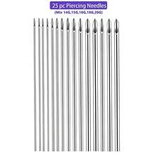 25 قطعة/40 قطعة - مجموعة إبر الثقب مع إبر 14G 15G 16G 18G 20G مجموعة أدوات ثقب الجسم مجموعة مشابك إبر لمستلزمات ثقب الأذن والأنف والسرة واللسان والحاجب - مشاهدة 12