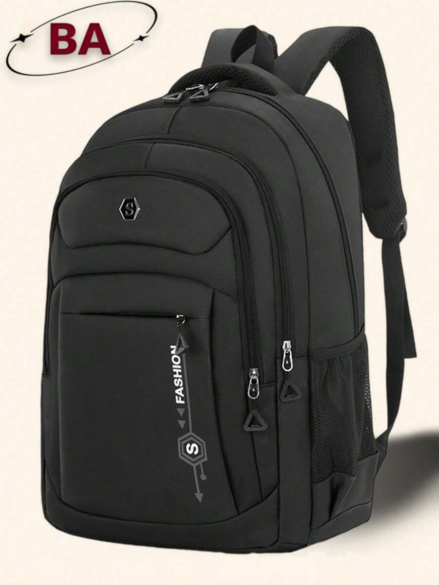 Mochila de mujer de nailon con estampado de letras y múltiples compartimentos, apta para portátil de 15.6 pulgadas, bolsa escolar ligera de estudiante con múltiples bolsillos, bolsa multifuncional para desplazamientos, bolsa de viaje de gran capacidad, adecuada para estudiantes, estudiantes de secundaria, estudiantes de bachillerato, enfermeras, maestros, profesionales de negocios, viajes, trabajo, compras, citas, senderismo, entrenamiento, trabajo, regalo de cumpleaños, regalo de vacaciones