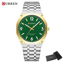 Jam Tangan Pria CURREN Fashion Quartz Tahan Air dengan Jarum Bercahaya dan Tali Stainless Steel - MultiWarna - View 15