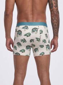 Snug League 3pcs/Pack Men's Underwear, Fashionable Alligator Print Boxer Briefs - Multicolor - View 7