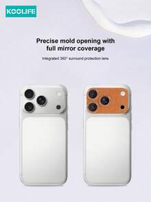 Koolife 1pc Glitter Lens Protector, Full Coverage High Definition Transparent Protection, Bubble-Free Application, Waterproof, Anti-Drop, Anti-Scratch, Compatible With Iphone 18 Pro/18 Pro Max/17/17 Pro/17 Pro Max - Orange - View 3