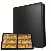 Premium ZIP Trading Card Binder Album Folder-12 Pocket 480 Card Leather-Covered - A - View 11