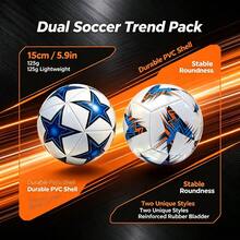 2pcs Different Pattern Lightweight Tech Fashion Footballs, Optimized Ball Weight Distribution, Long-Term Control Without Fatigue. Normal Use On Wet Fields After Rain. Futuristic Appearance, Breaking Away From Traditional Monotonous Football Design, Fusion Of Sports And Art. - Blue - View 5