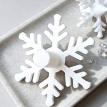 1 buah Mainan Kecil Berputar Desain Kepingan Salju Cetak 3D untuk Meredakan Stres Natal, Hiasan Meja, Alat Penyembuhan dan Anti-Stres - Putih - View 6