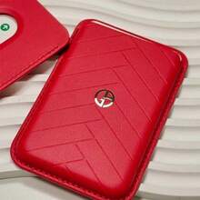 Women Magnetic Card Holder Red Card Pouch Portable High Quality For Daily Use ARMANI‑GIFT‑6 - Red - View 5