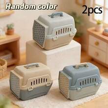 Miniature Realistic Pet Carrier, Color-Block Plastic Material, With Handle And Breathable Holes, Openable Design, Exquisite Replica Of Real Storage Box, Suitable For Miniature Model Scenery, Dollhouse Scene DIY, Desktop Micro Landscape Decor, Holiday Theme Decoration Prop - A - View 8