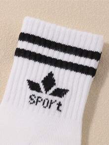 5/10/20 Pairs Random Black, White And Grey Kids Casual Sports Mid-Calf Socks, Suitable For Summer And Autumn, Perfect For Daily Wear And Back To School Season - Multicolor - View 9