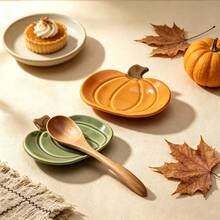 4 buah Alas Sendok Keramik Berbentuk Kreatif Ukuran 4 inci untuk Kompor, Tempat Sendok Masak Keramik Dekoratif Musim Gugur untuk Meja Dapur, Alas Peralatan Masak Tahan Panas, Tempat Sendok Kopi, Dekorasi Pesta Thanksgiving Halloween & Hadiah - View 2