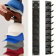 2pcs Wall-Mounted Baseball Cap Storage Rack, Strong Adhesive Hooks, Multi-Layer Storage Display Rack, Can Store Multiple Hats, Suitable For Closet, Behind Door, Bedroom Wall Hat Rack 1/2pcs - Multicolor - View 4