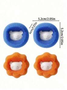 1/5pcs Pet Hair Remover Laundry Balls, Fluffy Laundry Balls, Prevent Clothes Tangling, Washing Machine Cleaning Balls, Reusable, Collect Lint, Keep Clothes And Bedding Hair-Free, Essential For Pet Owners - Multicolor - View 7