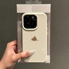 1件裝可愛熊圖案荔枝紋理TPU手機殼，適用於 17 16 15 14 13 12 11 Pro Max Plus，Ins風節日禮物 - 多色3 - 查看 3