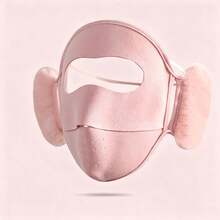 Masker Wajah Fleece Hangat Musim Dingin Unisex dengan Penutup Telinga Nyaman Terintegrasi, Cocok untuk Bersepeda, Ski, Mengendarai Sepeda Motor, dan Perlindungan Wajah di Cuaca Dingin di Luar Ruangan. Masker Pelindung Wajah Penuh Musim Gugur/Musim Dingin - Berwarna merah muda - View 6