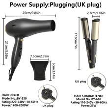 Raytix Hair Dryer + Straightening & Curling Iron Combo - Grey - View 8