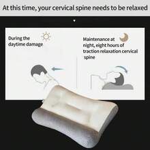 Cervical Pillow, Ergonomic Neck Relief Pillow With Breathable Pillowcase, Adjustable Contour Neck Support Pillow, Suitable For Side, Back, And Stomach Sleepers, Bed Pillow, Cervical Protection, Soft Pillow To Relieve Neck Discomfort - White - View 5