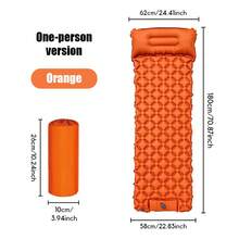 1pc Portable Outdoor Inflatable Mattress PVC Material Single Person Press-To-Inflate Sleeping Pad Suitable For Camping Travel Outdoor Indoor Foldable Inflatable Mattress Sleeping Pad - Single Sleeping Mat - View 12