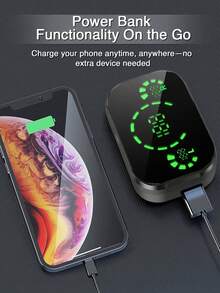 GENAI Auriculares inalámbricos verdaderos con pantalla LED dual. Diseño de metal de moda, vida útil de la batería ultra larga, ajuste cómodo y . - Multicolor - Ver 8