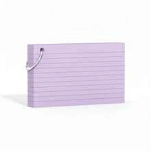 50 Pages/100 Sides Writable, 3-Inch Colorful Index Cards With Keychain, Durable Flashcards, 5 Colors Assorted (50 Cards Per Color), Portable Learning Note Cards, Back To School Essential - Multicolor - View 13