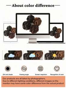 Elegant Synthetic Hair Bun Hair Clip-In Extensions, Heat-Resistant Fiber, Suitable For All Hair Types, Daily Party Women's Hairstyle Styling Accessories - Multicolor - View 3