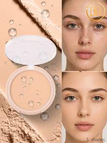 beauty glazed Bedak tabur padat dengan efek buram lembut, menciptakan hasil akhir matte yang halus, secara efektif menyamarkan garis-garis halus dan pori-pori yang terlihat, tahan lama sepanjang hari, sentuhan akhir yang sempurna, cocok untuk riasan wajah natural sehari-hari. - 102# - View 1
