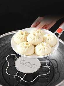 1pc Multi-Functional Stainless Steel Steamer Rack, Heat-Resistant, Anti-Scald, Thickened, Non-Slip, Insulated Pot Rack For Home Use - View 3