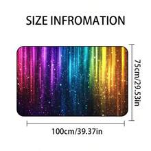 1pc Rainbow Beam Sparkling Starry Night Pattern - Polyester Fiber Car Trunk Mat, Travel Essential, Universal For Multiple Car Models, Car Interior Decoration, Enhances Car Atmosphere, Keeps Your Trunk Clean And Dry, Suitable For Users Who Love Small Animals. Also Suitable For Daily Commute, Self-Driving Trips And Family Use. - Rainbow Beam - View 4