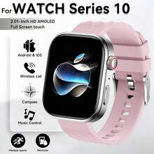 1pc 1.83-Inch Full Touch Screen Smart Watch, Unisex, Supports Wireless Calling, Message Notifications, Calorie And Distance Tracking, Multiple Sports Modes, Remote Camera, Music Control, Silicone Strap, Compatible With Android/IOS, Perfect Holiday Gift - Multicolor - View 16