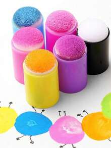 25pcs Student Office Supplies, Sponge Dabbing Pens For Crafting - Perfect For Various Coloring Media Like Ink, Paint, Glue, Etc. - Can Be Worn On Fingers For Easier Blending Precision, Back To School, Back To School, School Supplies - Multiple Styles - View 3