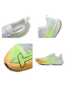 XTEP Men's One-Piece Molded Marathon Training Breathable Running Shoes 875219110069 Classic White/Tangerine Orange - Classic White/Mandarin Orange - View 9