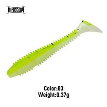 KINGDOM 20pcs T-Tail Soft Fishing Lure, 35mm/45mm/55mm/65mm PVC Soft Bait Sinking Swimbait, Flexible Tail Artificial Bait For Bass Trout Pike Perch Fishing Tackle Freshwater & Saltwater - Multicolor - View 34