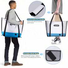 THKFISH - Bolsa enfriadora de pescado con aislamiento para peces capturados, bolsa enfriadora de pescado impermeable de 40 x 16 x 6.5 pulgadas - AZUL25 x 17.5 x 10 pulgadas - Ver 6