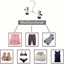 20/10/1pc Multi-Function Adjustable Clips, Back To School, Non-Slip Brushed Metal Pants Clips, Portable Shoe Drying Clips, Suitable For Clothing Stores And Home Use, No-Mark Clips - Multicolor - View 4