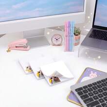 2 Packs Total 100 Sheets Funny Cat Sticky Notes, Cat Expression "Just A Reminder" Self-Adhesive Blank Memo Pads, Desktop Reminder Notes, Office School Home Stationery Supplies - 75 X 75 mm - View 4