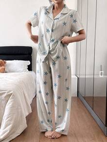 Women Pajama Sets - Beige - View 3